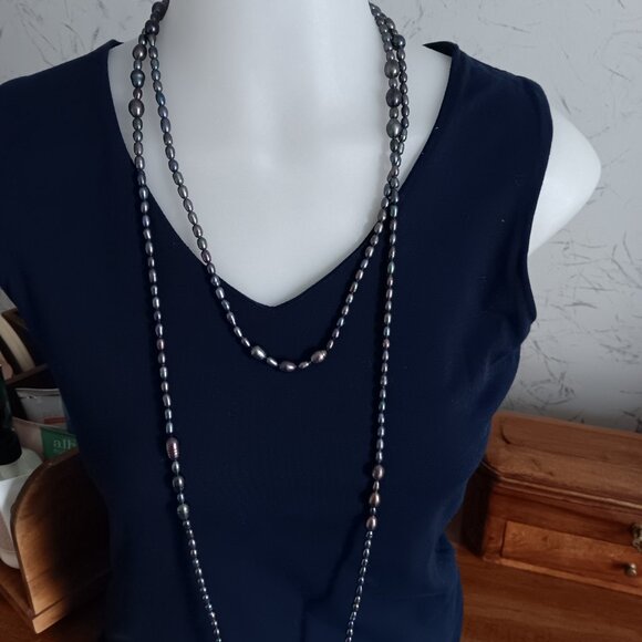 Honora pearl stretch bracelet/necklace. - Picture 2 of 7